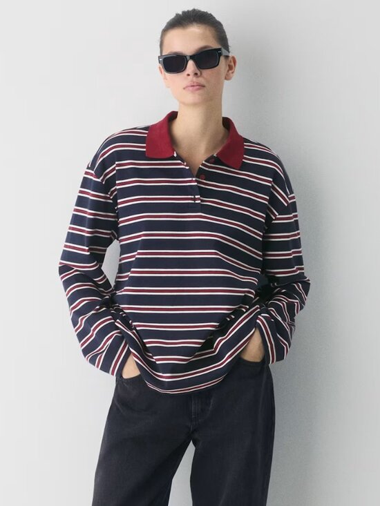 Babaton Tops - Aritzia Babaton InterLock Cotton Eton Longsleeve